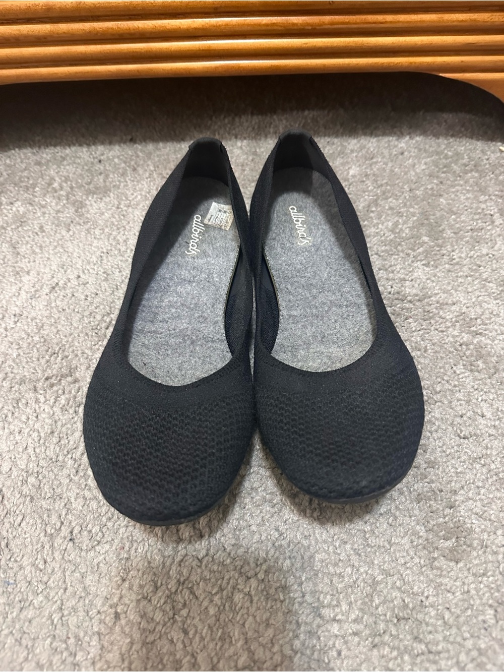 allbirds Black Knit Ballet Flats